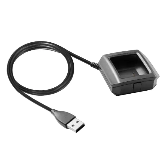 Insten USB Charging Cable Cord Power Charger Dock Cradle compatible with Fitbit Ionic - Black {1}