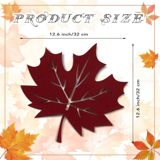 10 Pcs Fall Maple Leaf Placemats (12.8 Inch) {2}