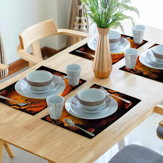 Halloween Witch Linen Placemats Set of 4 12x18(Halloween Witch) {5}