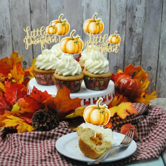 Little Pumpkin Cupcake Toppers {6}