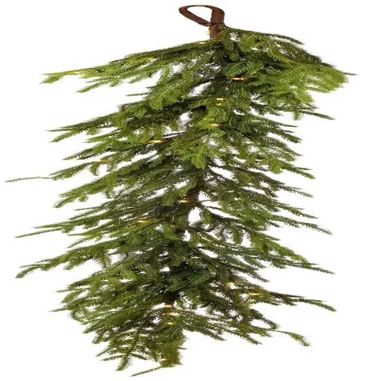 60" LED Natural Touch Norfolk Pine Garland &ndash; Pre-Lit Christmas Decoration with Timer {1}