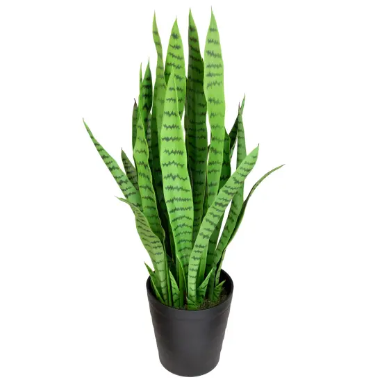 Northlight Real Touch™️ Artificial Two Tone Potted Snake Plant - 3' Green {6}
