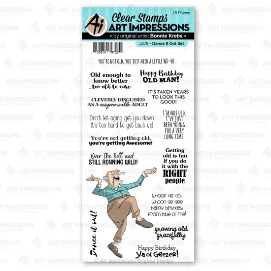 Art Impressions Laugh Lines Clear Stamp-Dance It Out {4}