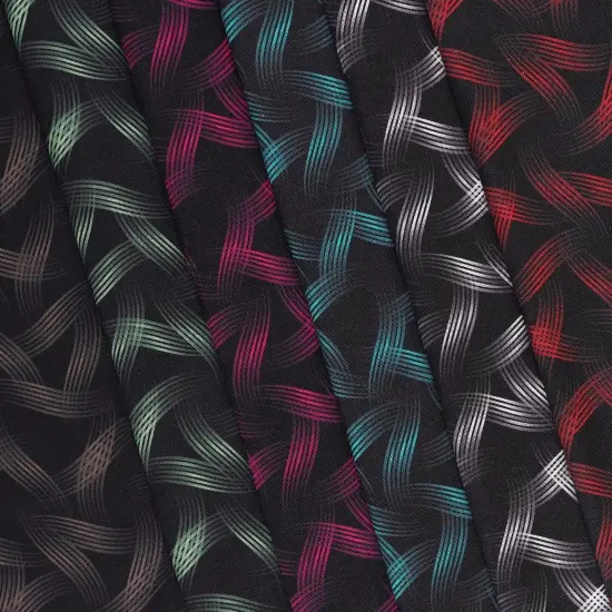 Mook Fabrics Nala Ribbon Print Cotton Fabric [45in. Wide] - By The Yard Brown {4}