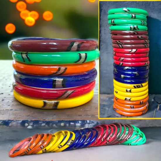 20ct Glass Bangle for Women, Baby Shower Bangles, Gold Line Bangles, Indian Bangles, Return Gifts, Valaikappu Bangles, Wedding Glass Bangle {2}