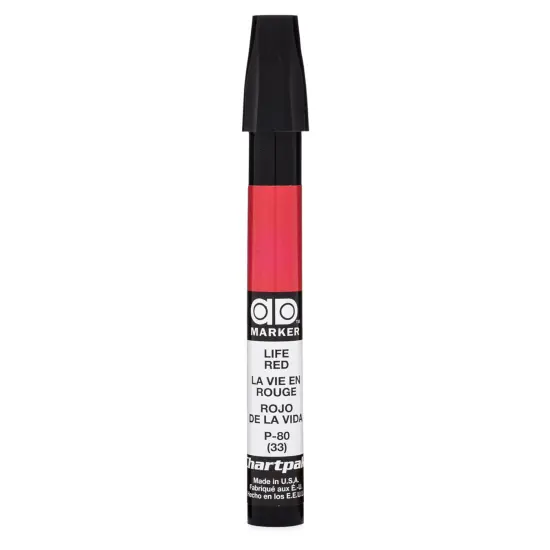 Chartpak AD&reg; Marker Red Color Family, Tri-Nib Life Red {1}