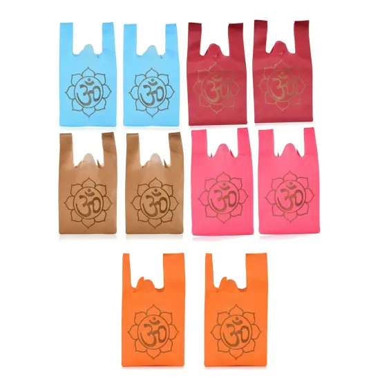 Om Print Return Non Woven Gifts Party Favor Bags Ecofriendly Reusable for Indian Wedding Housewarming Puja {7}