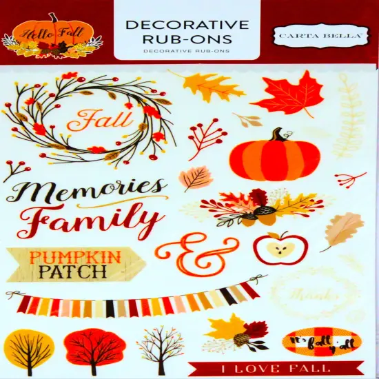 Carta Bella Hello Fall Decorative Rub-Ons {1}