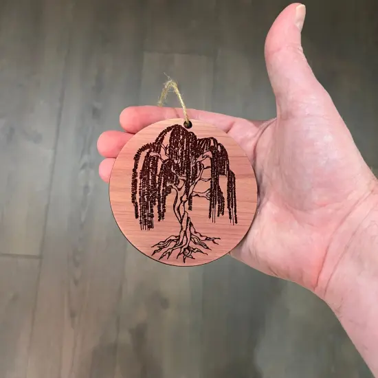 Weeping Willow - Cedar Ornament {6}