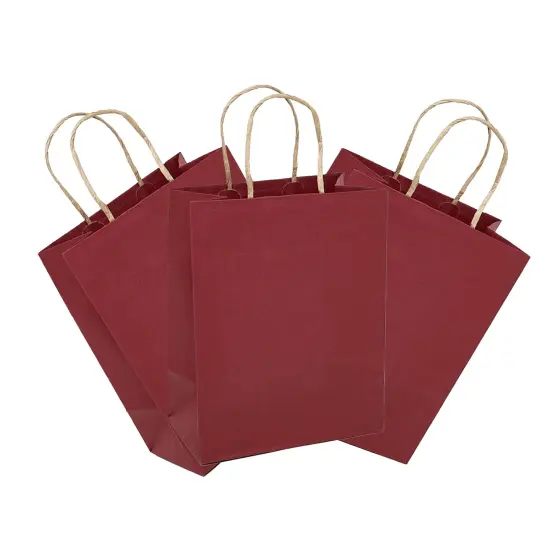 Durable Kraft Paper Shopping Bag 5.5" x 3.25" x 8.375" {4}