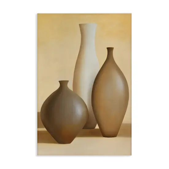 Stupell Industries Natural Pottery Bottles Canvas Wall Art Design by Arlene Stevens {1}