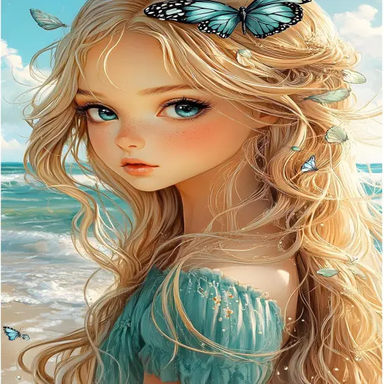 Fairy Diamond Painting Kits, DIY Embroidery Diamond Art Painting Full Kit, Diamond Painting Kits Cross Stitch Painting for Adults Beginners {1}