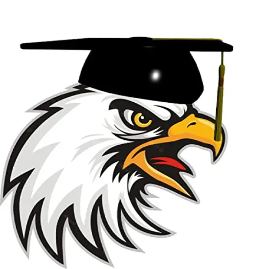 Eagle Mascot Graduation Edible Cake or Cupcake Topper fit 1/4 sheet cake or larger {1}