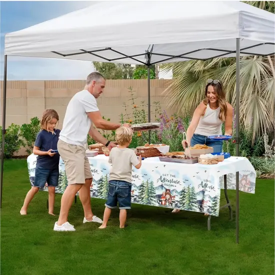 Adventure Awaits Baby Shower Tablecloth {4}