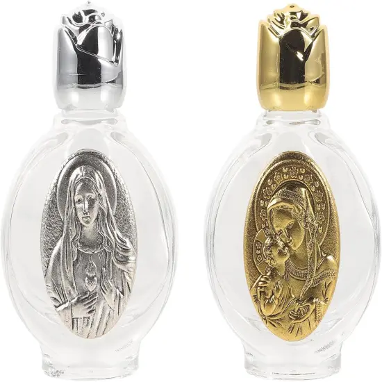 2pcs Glass Holy Water Bottle - Clear {1}