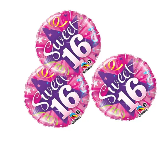 Sweet 16 Shining Star 18 Inch Foil Mylar Balloon {2}