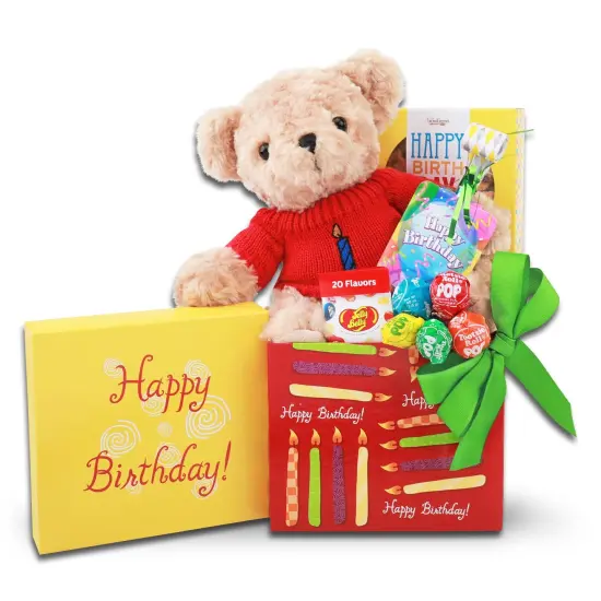 Happy Birthday Celebrations Bear Gift Box {1}