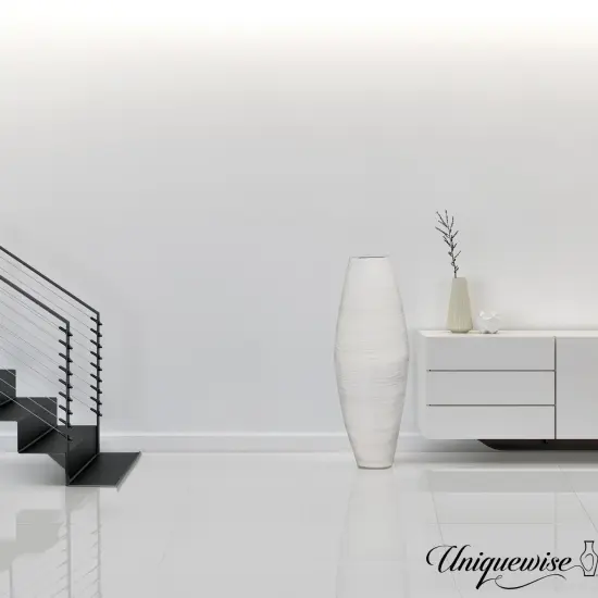 Uniquewise Tall Cylinder Bamboo Floor Vase Decorative Accent for Hotel Lobbies and Spa, Perfect Decor for Living Room or Hallway {10}