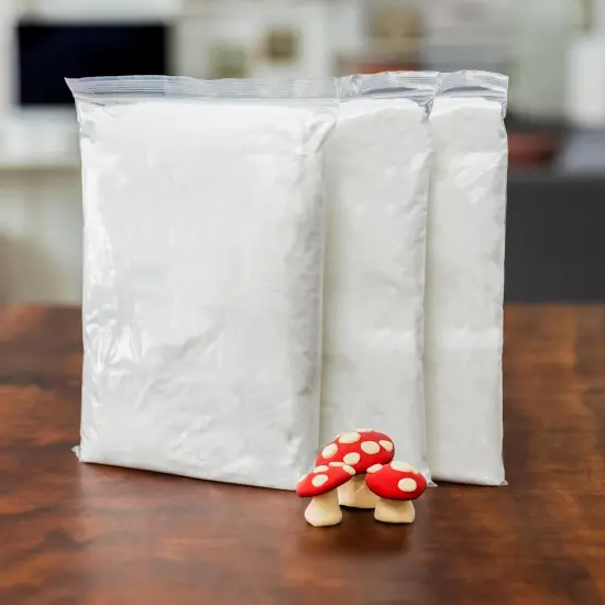 White Air Dry Foam Clay for Kids - 3.3 Pounds Soft Bulk Modeling Clay with Carrying Case & Airtight Zip-Seal Bags - Perfect for Arts & Crafts, Molding, Slime, Cosplay Armor | No-Mess, Non-Stick {2}