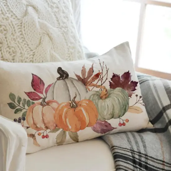 Autumn Lumbar Decorative Throw Pillow Case for Home Living Room Couch Decor {3}