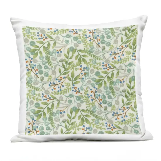 Stupell Industries Green Nature Leaves Sprouts Outdoor Pillow, 18 x 7 x 18 {1}