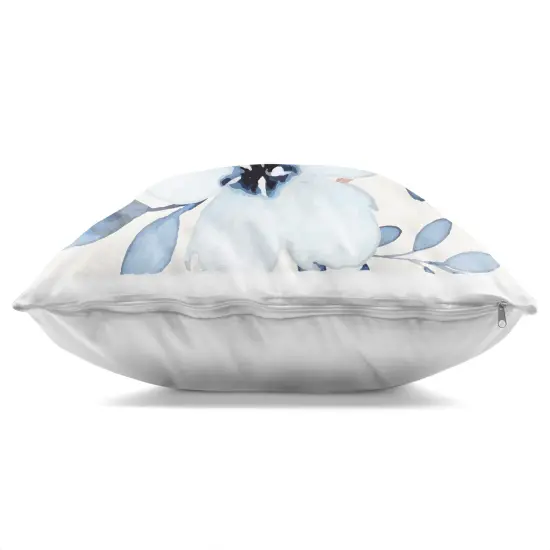 Stupell Industries Modern Blue Flower Blossoms Indoor Pillow, 18 x 7 x 18 {3}