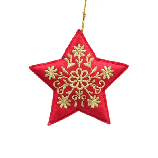 Royal Red Starburst Ornament, Set of 2 {2}