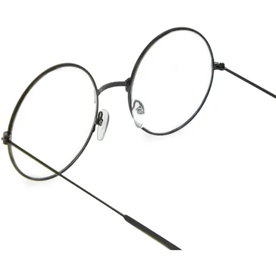 4 Pack Fake Round Wizard Glasses for Halloween Magic Party Costumes Eyewear Accessories Favors, Black {6}