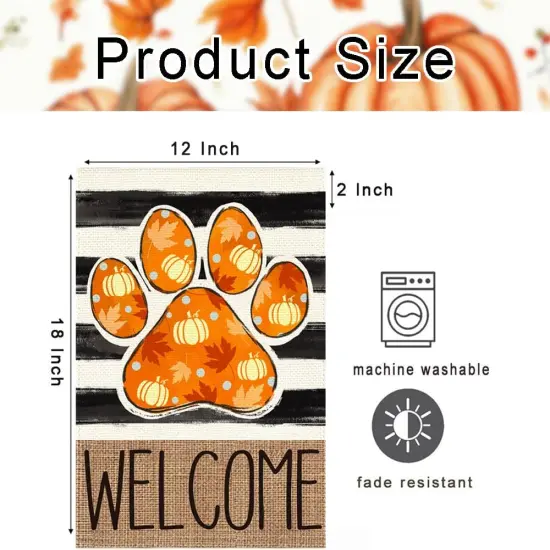 Fall Garden Yard Flags 12x18(orange&black) {1}