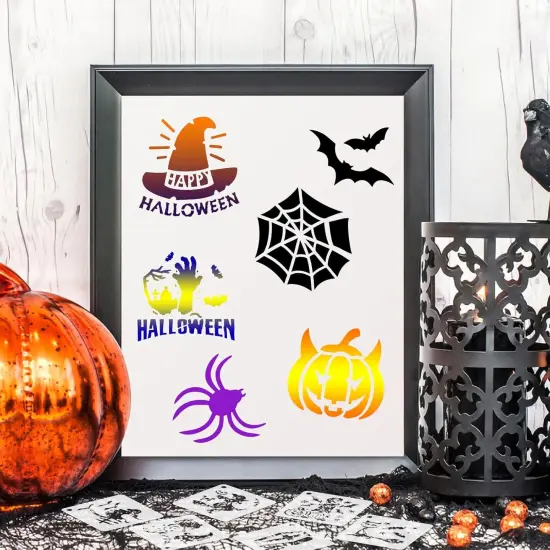 Halloween Stencils, 56 Pack Pumpkin Painting Stencil Ornament(3 Inch) , (Halloween) {3}