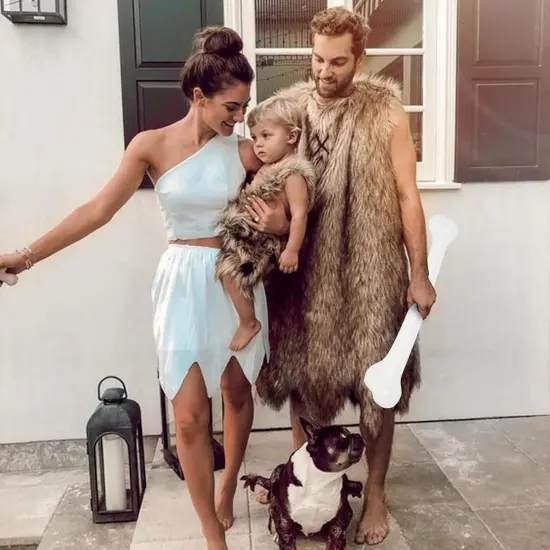 4E's Novelty 15" Jumbo Bone Prop 2 Pack - Large Plastic Fake Bones for Halloween Cavewoman Caveman Costume Accessories, Dog Party Props, Dalmatian Costume, Dino Photo Shoot & Party Decorations {4}