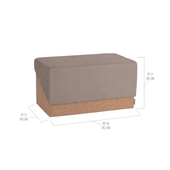 Seville Classics The Vineyard Collection Cork Storage Trunk Taupe {5}