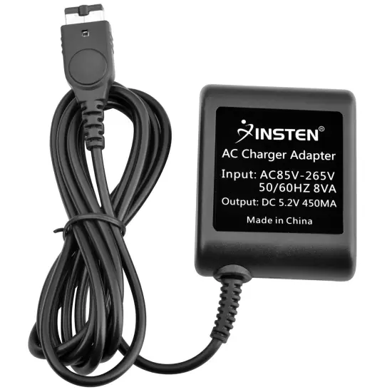 Insten Rapid Travel AC Wall Charger power adapter for NDS Nintendo DS / Game Boy Advance SP GBA SP -Output DC 5.2V 450MA Folding Blade Black {1}