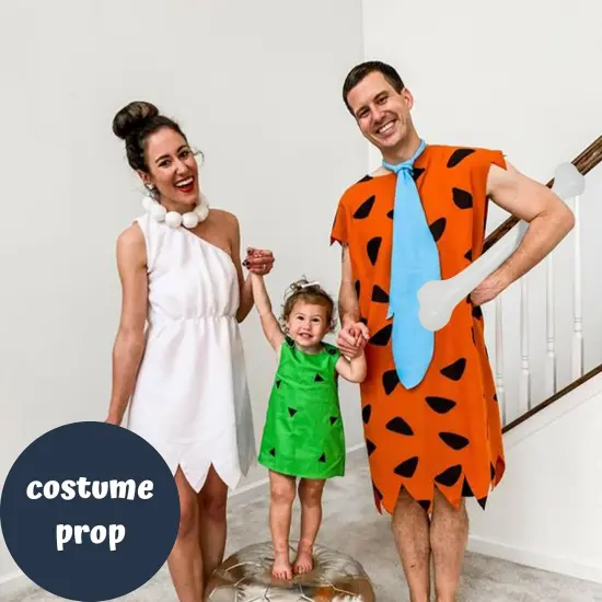 4E's Novelty 15" Jumbo Bone Prop 2 Pack - Large Plastic Fake Bones for Halloween Cavewoman Caveman Costume Accessories, Dog Party Props, Dalmatian Costume, Dino Photo Shoot & Party Decorations {6}