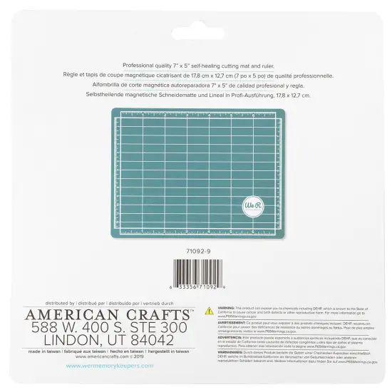 We R Mini Magnetic Cutting Mat & Ruler Set-6" Ruler {3}