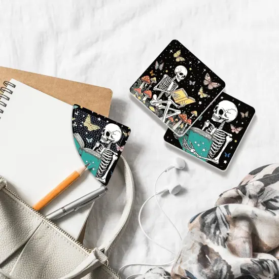 6 Pcs DIY Skull Diamond Painting Corner Bookmarks Kits {3}