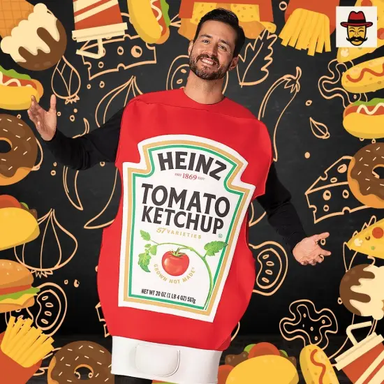 Heinz Ketchup Squeeze Bottle Costume Ideal for Parties and Festive Gatherings {4}