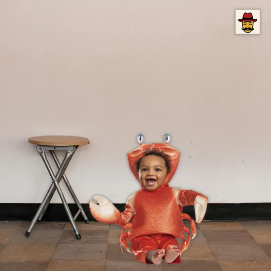 Baby Classic Little Mermaid Sebastian Costume, Crab Body Soft Pants Headpiece {3}