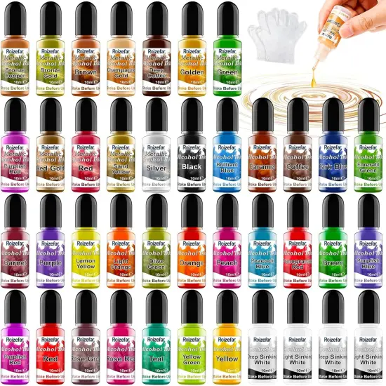 Alcohol Ink Set - 40 Bottles Vivid Colors {1}