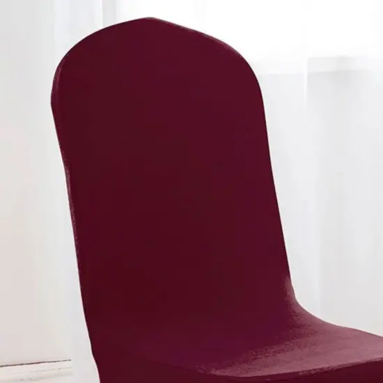 1 Piece Spandex Banquet Chair Cover Burgundy Stretch Wrinkle Resistant Event Decoration {5}