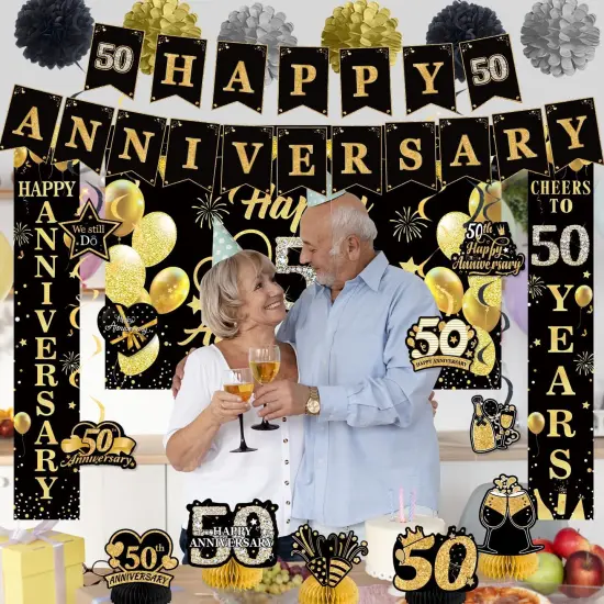 Happy 50th Wedding Anniversary Decorations Kit {2}