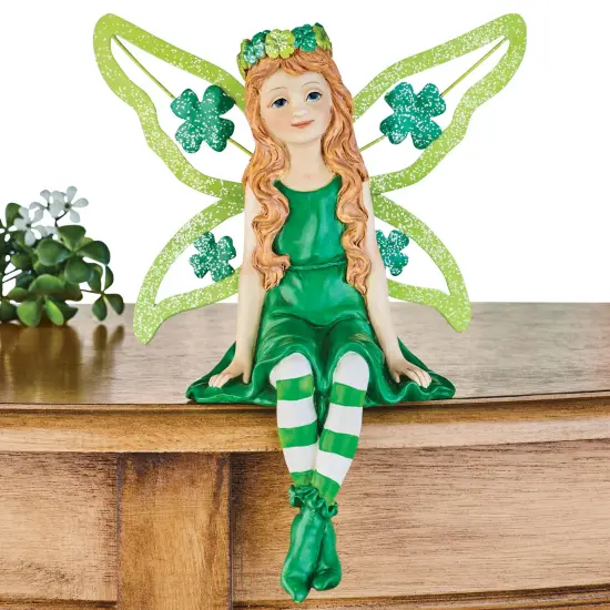 Collections Etc St. Patrick's Day Celtic Fairy Sitter Figurine {2}