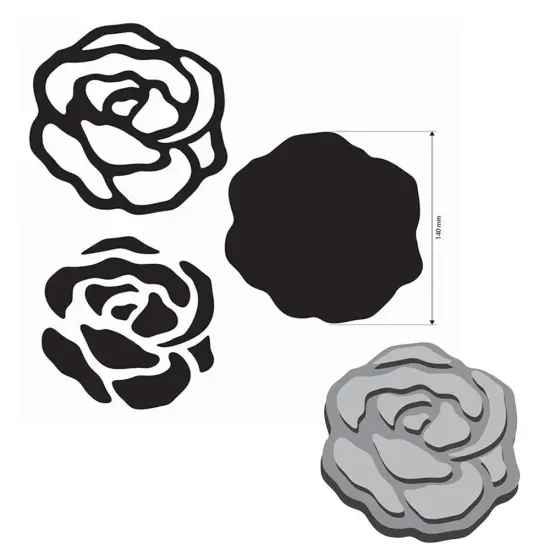 Stamperia Crafty Shapes-Venice City of Art roses {4}
