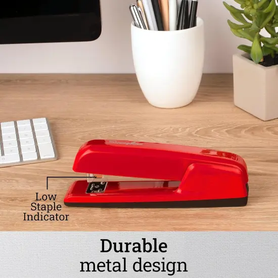 Stapler, 30 Sheet Capacity, 747 Business Stapler, Jam Free, Metal, Rio Red (74736) {5}