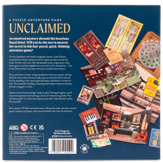 Professor Puzzle: Unclaimed: The Mystery Of The Royal Hotel - A Puzzle Adventure Game, Fast-Paced Treasure-Hunt Investigation, Ages 12+, 1-4 Players {3}