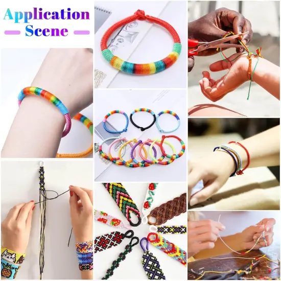 Nylon String for Bracelets, 20 Rolls Chinese Knotting Cord Nylon Beading Thread for Kumihimo, Braided Bracelets, Beading, Necklaces, Macrame Craft, Wind Chime, Jewelry Making {3}