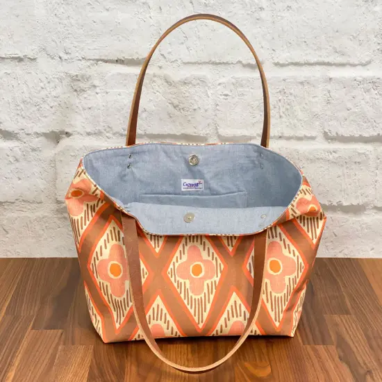 Crosscut Sewing Co.&reg; Market Tote Bag Sewing Project Kit for Beginners with Fabric, Instructions and Video Pacific {5}