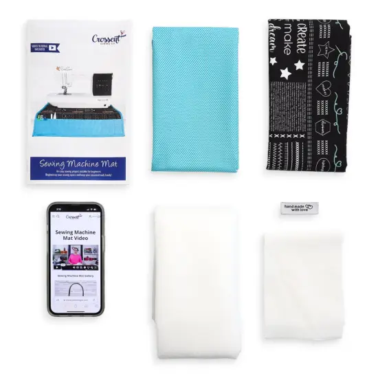 Crosscut Sewing Co.&reg; Sewing Machine Mat Sewing Project Kit for Beginners with Fabric, Instructions and Video Make words {5}
