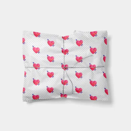 Heart with Arrow Emoji Gift Wrap {1}