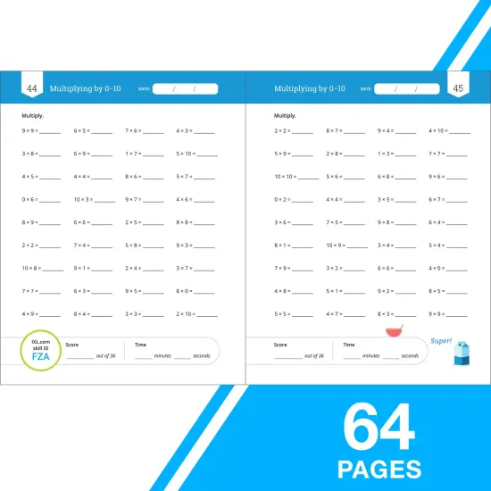 IXL Multiplication Facts & Fluency 3rd Grade Math Workbook, Mathematics Book for Kids Ages 8-9 Covering Times Table Facts up to 10x10, Multiplying by 11 and 12, and More {3}